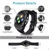 New Smart Watch V8 남성 Bluetooth Sport Watches 여성 여성 Rel Smartwatch 카메라 SIM 카드 슬롯 Android Phone PK DZ09 Y1 A1 RE1968728414