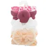 20kleurige baby meisjes knoop bal donut hoofdbanden boog tulband 3 stks / set baby elastische haarbanden kinderen knoop hoofddeksels kinderen haaraccessoires C5762