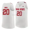 Greg Oden #20 Basketballtröjor Fred Taylor #27 Gary Braddds #35 OSU Ohio State Buckeyes College Retro Men's ED Custom Alla namn