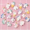 2019 Ny Multistyle Söt Cartton Resin Unicorn Charms DIY Hårtillbehör DIY Cell Phone Sticker Smycken Tillbehör Partihandel