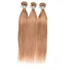 Peruvian Virgin Hair 27# Färg rak 100% mänskliga hårförlängningar 3 stycken/parti 27 färg tre buntar grossist