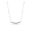 Färgglada kärleksbåge halsband regnbåge S925 Sterling Silver Clavicle Chain Women Pendant Halsband Originalbox för Pan W207