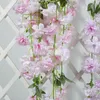 Sakura Hanging Vine Cherry Rattan Wedding Arch Decoration Home Party Garden Cherry Hanging Wreath 148cm Cherry Wijnstok