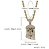 Ice out Jesus Corolla hanger hiphop Sieraden Mode CZ Stenen Ketting Kubieke Zirkoon Link Voor Man Vrouwen Gift