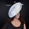 4 couleurs peuvent les dames fascinator de chapeau pick.Large formel église chapeau robe pour la mère de douche nuptiale de mariage de la mariée w / plumes