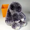 18 cm Frost-Stil Rex Furs Kaninchen Plüschtiere Schlüsselanhänger Schlüsselanhänger Anhänger Tasche Auto Charm Tag Niedliche Mini-Spielzeugpuppe Echtpelz