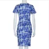 Daddy Chen Summer Bandaża High Street Dress Plus Size Bodycon Sukienka Kobiety Midi Krótki Rękaw Osłona Robe Grande Taille Femme