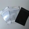 4x6 inches Smell proof foil bag back black Silvery Metallic Aluminum plastic pouch zipper Grip Seal