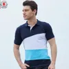 Paski Letni Mężczyźni Koszula Polo Patchwork Krótki Rękaw Mężczyźni Dorywczo Koszula Polo Wielkość Wysokiej jakości Topy Trend Polo