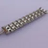 Högkvalitativt rostfritt stål Watchband Curved End Silver Armband 16mm 18mm 20mm 22mm 24mm Solid Band för varumärkesklockor Män New214H