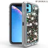 Glitter 3IN1 Case dla Galaxy S20 S20 + Ultra 3D Płynne płynne płynne QuickSand Ochronne Sparkownie Osłona dla iPhone 11 Pro Max 8P x XR XS Max