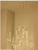 Luxury Water Drop Crystal Pendant Light K9 Crystals Gold Chandelier Lighting for Living Room Restaurant Decoration