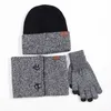 Winter-Set, Beanie-Mütze und Infinity-Schal, Touchscreen-Handschuhe, gestrickt, 3-teiliges Winter-Strickmützen-Set, warme Beanie-Schal-Handschuhe3013040