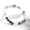 Chakra Bracelet Men Black Lava Healing Balance Beadsレイキ仏祈りの天然石ヨガブレスレット女性ストーンビーズブレスレット