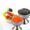 Stainless steel egg cup holder stand poachers soft hard boiled eggs tray pudding appetizers kitchen gadget Easter party tabletop decoration