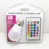 Hot LED Kleurveranderende Afstandsbediening Lamp Lamp LED Kleurrijke RGB Kleur Gloeilamp Plastic Geklas Aluminium Slimme Bulb