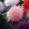 Nouveau vraiment vison boule de fourrure coeur porte-clés fourrure charme voiture porte-clés amour en peluche pendentif porte-clés fête cadeau bijoux mode porte-clés 15 couleurs