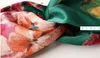 2019 de lujo de 100% seda bandas Cruz diadema muchacha de las mujeres elásticos del pelo regalos retro turbante headwraps colibrí florece la orquídea
