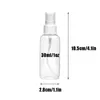 Flacone spray da 30 ml Flacone spray trasparente Bottiglie da viaggio vuote riutilizzabili in plastica adatte per liquidi disinfettanti 30 pezzi