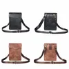 Étuis en cuir de 7,2 pouces pour iPhone 15 14 13 12 11 XR XS MAX X 7 S23 S22 Note 20 P60 P50 P40 S22 Ultra Plus A04 A54 LG Stylo 6 Téléphone portable Hip Purse Flip Belt Clip Cover Bandoulière