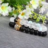 2pcs/set New Beaded Bracelet Men And Women Crown Macrame Wedding Style Charm Bracelets & Bangles Accessories Gift