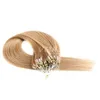 VM 100g 150g Micro Loop Extensions Hair Extensions Silky Prosty 1g / Strand Brazylijski Ludzki Mikro Ring Linki Rozszerzenia włosów