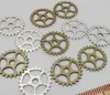 500pcs Alloy Lovely Mini Gear Antik Silver Bronze Charm Pendant för halsband Smycken Göra fynd 15mm