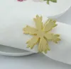 Novos flocos de neve de Natal anéis de guardanapo de ouro prata para o jantar de casamento, chuveiros, feriados, acessórios de decoração de mesa