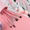 Professionell 10PCS Makeup Brushes Set Kosmetisk borste för pulverfundament Blusher Ansikte Ögonskugga Ögonbryn Läpp Eyelinerborste med cylinder