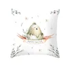 Wielkanocny Bunny Poszewka Cartoon Rabbit Pillow Covers 45 * 45 cm Square Throw Pillow Case Easter Home Office Pillow Case