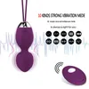 4 Stück Vaginalstraffung Übungs-Kegelbälle 10 Geschwindigkeits-Vibrationseier Silikon Ben Wa Ball G-Punkt-Vibrator Erotik-Sexspielzeug für Frauen M8121966