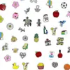 100st / lot DIY Alloy Charm Mix Styles Floating Locket Charms Fit For Memory Glass Magnetic Locket Smycken Making