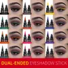 Brand 12 Colors Seal Stamp Liquid Eyeliner Pen Waterproof Fast Dry Black Eye Liner Pencil With Cosmetic DoubleEnded Eyeliners7565544