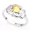 luckyshine vintage 925 silver decorative border rings round citrine gems rings jewelry for women engagement rings free