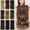 24 Inch Multi-color Optional High Temperature Silk Curling Clip Hair Curtain Synthetic Hair Extensions Curly Clip Hair Curler