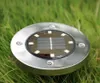 Solar Power Похоронен Light 8 LED из нержавеющей стали под землей лампы Водонепроницаемый Путь Подземные Открытый лампы Путь Сад Украшение LSK124