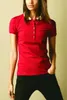 2019 nieuwe ontwerp zomer mode Engeland vrouwen plaid korte mouw t-shirt hoge kwaliteit 100% katoen print polo shirt zwart roze