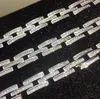 Fashion- Jewelry Bracelet 18cm Three Rows Diamond Silver colour high quality Bracelet for Men and Women