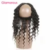 Fermeture de cheveux humains glamour vague naturelle malaisienne 360 frontale couleur naturelle péruvienne indienne brésilienne cheveux humains 360 fermetures frontales en dentelle