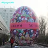 6m Giant Festive Inflatable Easter Eggs Animal Mascot Chicken Inflatable Egg with Custom Printing For Paschal Promotion