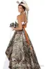 2022 Strapless Camo Wedding Dress Empire Waist Country Beach Bridal Gowns Plus Size Lace-up Vestidos de Novia Camouflage Forest Gown