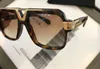 Vintage 664 Sonnenbrille für Männer Schwarz Goldgrau -Gradient Herren Square Sonnenbrille mit Box 2276