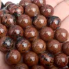 خرز الحجر الطبيعي Mahogany Obsidian Gemstone Round Roulding Beads for DIY JE