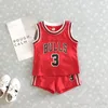 Summer Baby Kids Sports Set Children Cotton Fashion Sleeveless Motion Vest Suit Pure Cotton Gown Basketball Clothes3623752