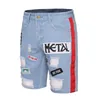 Männer Jeans Shorts Fashion Sommersticker Patch Distelte Denim Shorts Herren Kleidung Modelle Streetwear Asian Size42214577969572