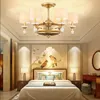 Amerikan tarzı altın bez sanat tavan hayranları otel fuaye aydınlatma için ışık ile damla lamba ve Elektrikli fan çift fonksiyon LLFA ...