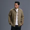 Chinese stijl lente herfst mannelijke streetwear kleding tang pak body jas katoen linnen oosterse mannen bovenkleding