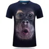 2019 Nowy Lato Śmieszne 3D T koszulki Gorilla Zwierząt Drukowana Koszula Koszula Homme Moda Marka Topy Hip Hop Streetwear Plus Rozmiar S-6XL