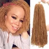 DIY Dreadlocks Ombre Blonde Crochet Hair Extensions 긴 합성 헤어 짜임새 18inch 땋는 머리 자매 마이크로 잠금 직선 가짜 Loc