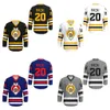 20 Carl Racki Youngblood Filme Jersey Thunder Bay Bombardeiros Filme Hóquei Jerseys Branco Filme Jerseys Costurado Rápido Frete Grátis